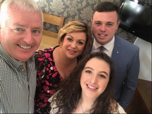 At Bernie's host family Ireland